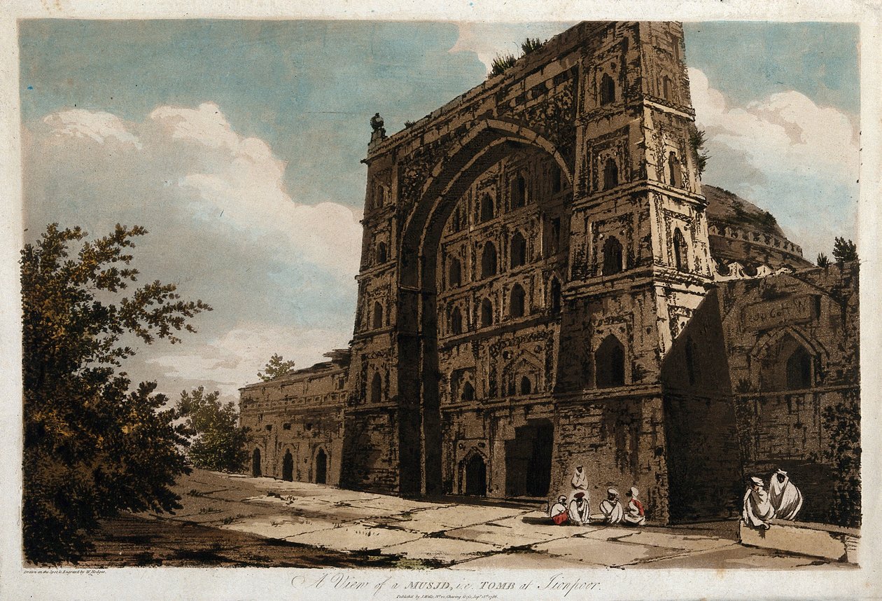 Ansicht eines Musjid, d.h. Grab in Jionpoor von William Hodges