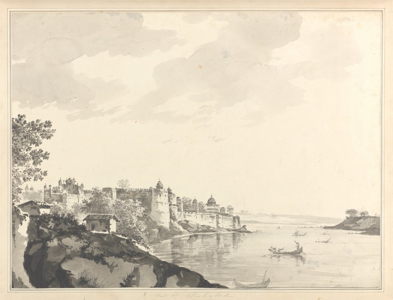 Ansicht des Forts von Allahabad von William Hodges