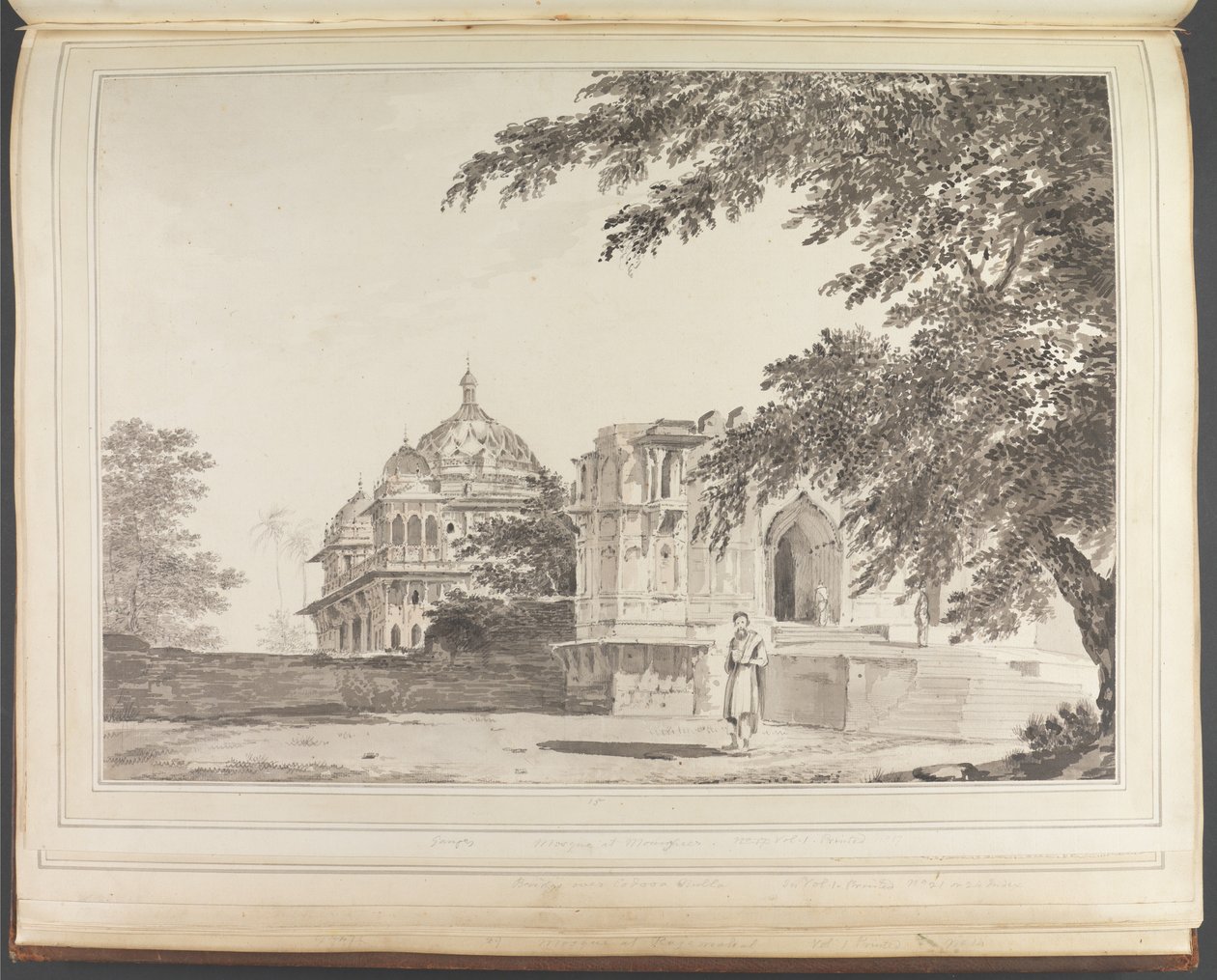 Ansicht der Moschee von Mounheer [Maner] von Südosten von William Hodges