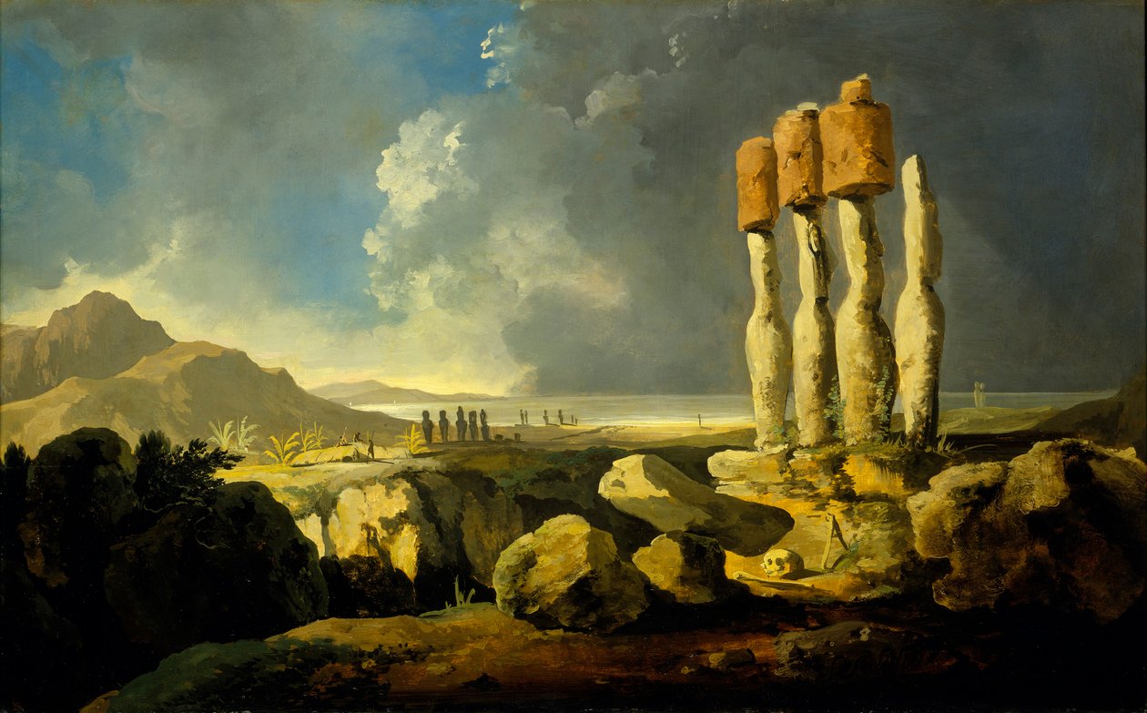 Monumente auf der Osterinsel, ca. 1776 von William Hodges