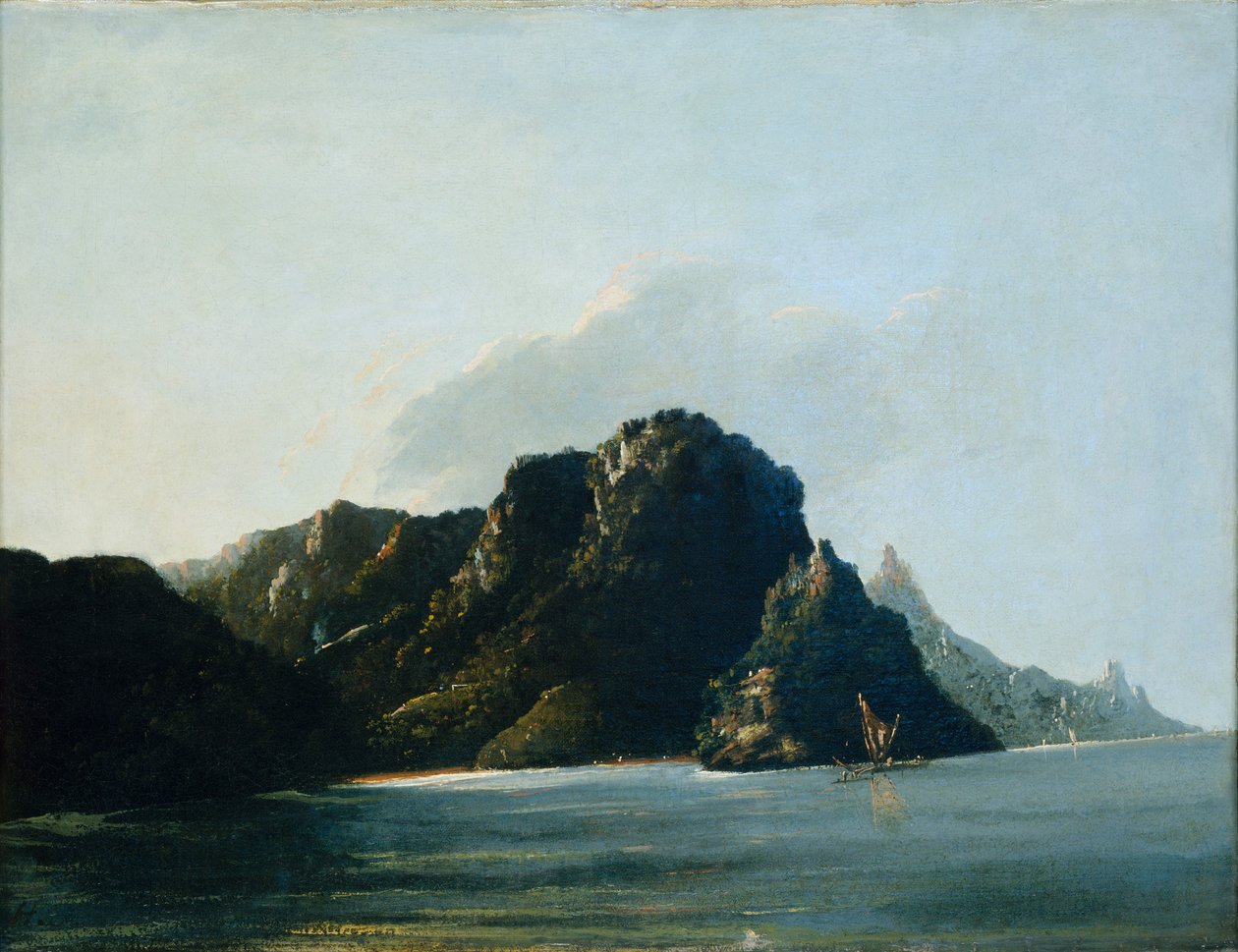 Blick auf Resolution [Vaitahu] Bay in den Marquesas von William Hodges