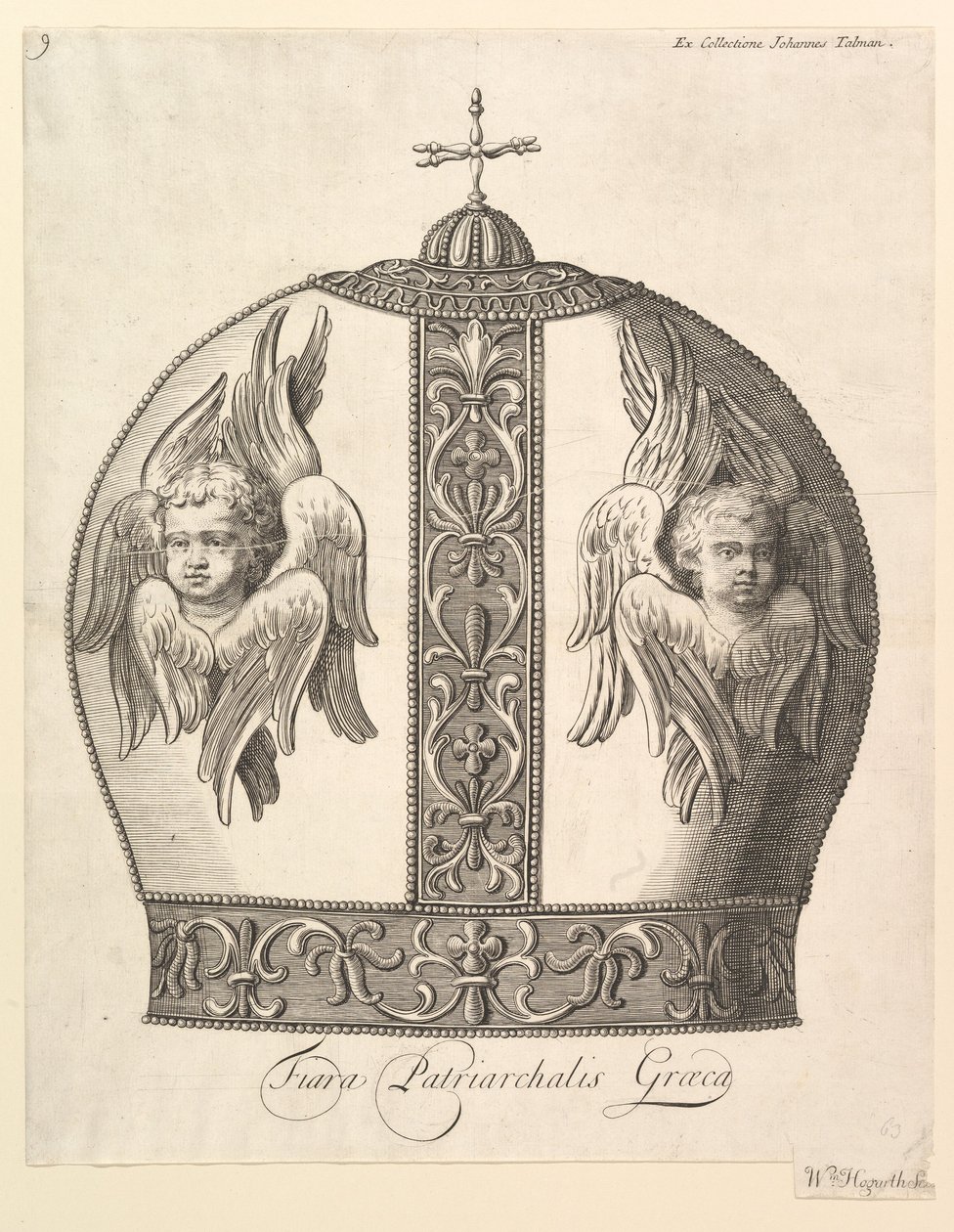 Eine griechische patriarchale Krone - Tiara Patriarchalis Graeca Aubry de La Mottrayes Reisen..., 1723-24 von William Hogarth