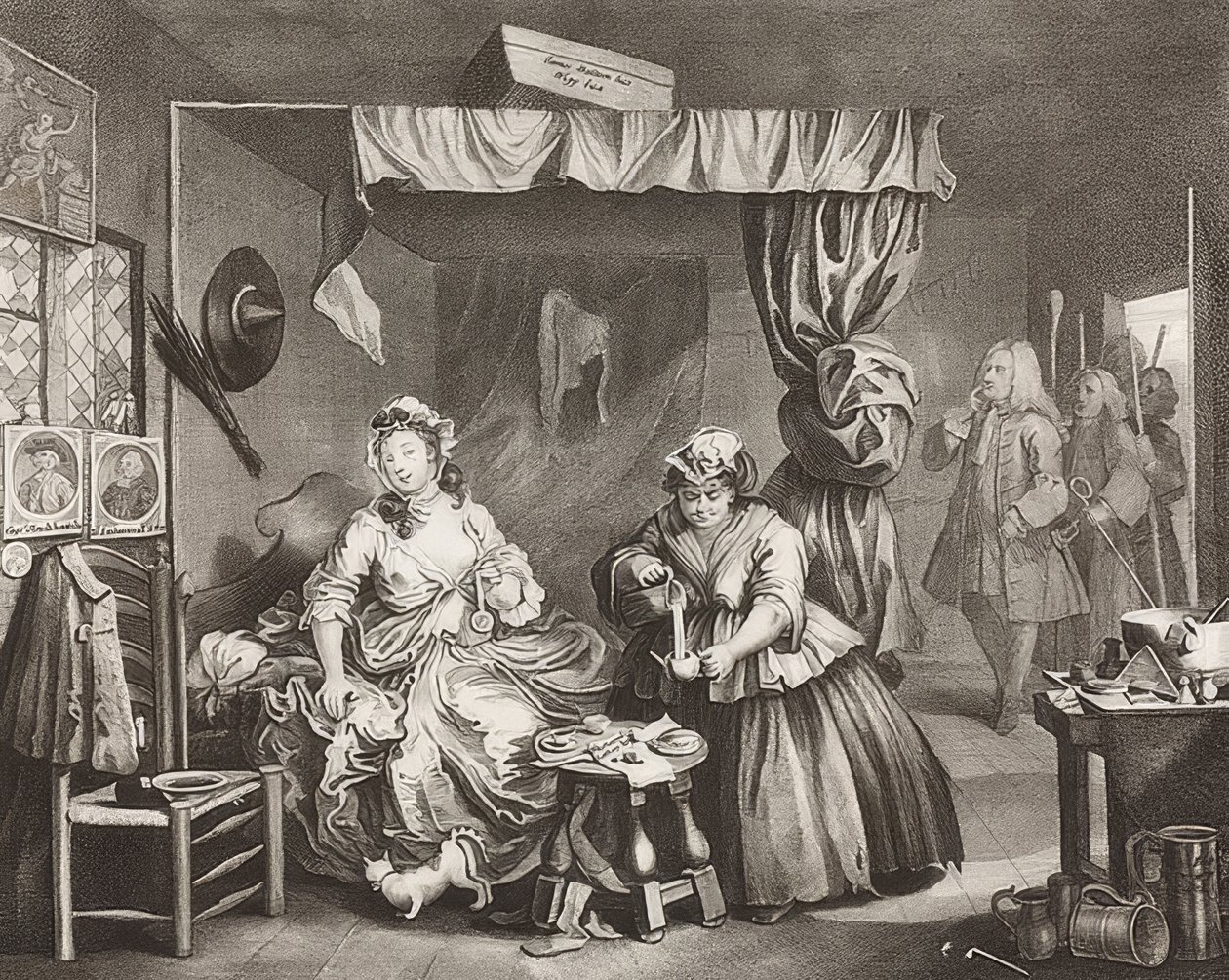 Der Weg einer Dirne, Blatt 3: Die Verhaftung von William Hogarth
