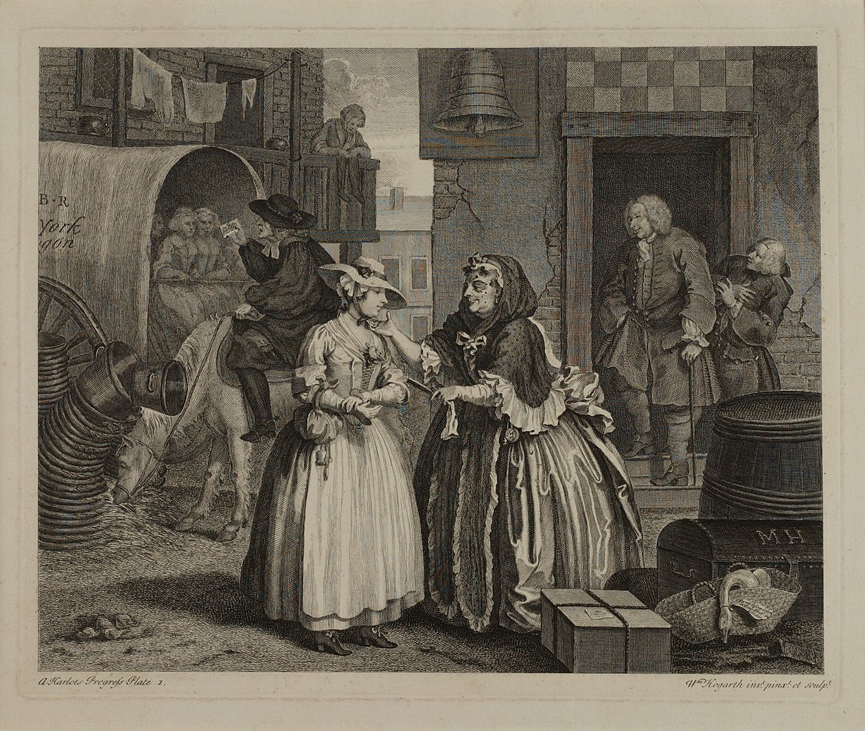 Der Lebensweg einer Dirne: Platte 1 von William Hogarth