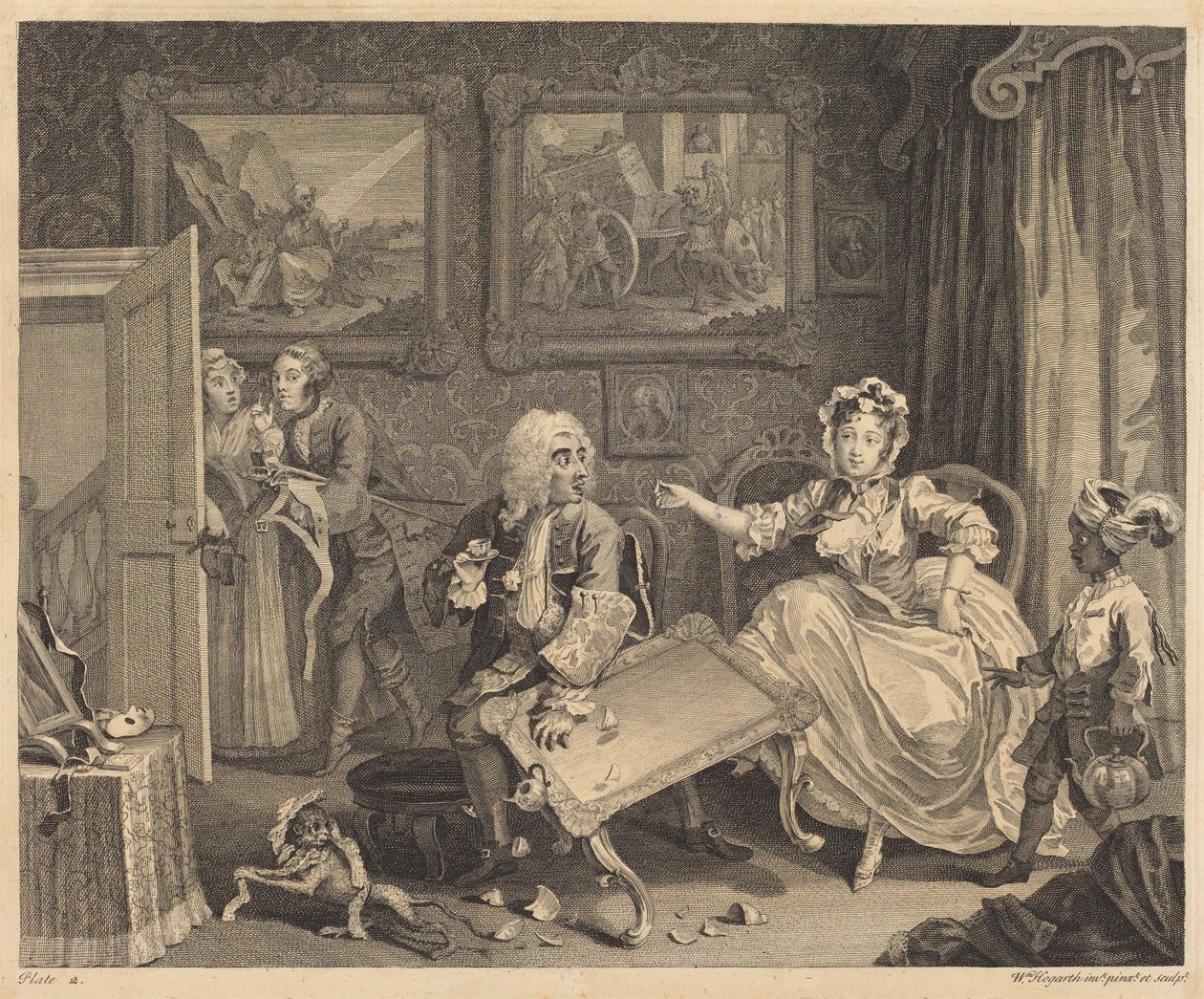 Der Lebensweg einer Dirne: Tafel 2 von William Hogarth