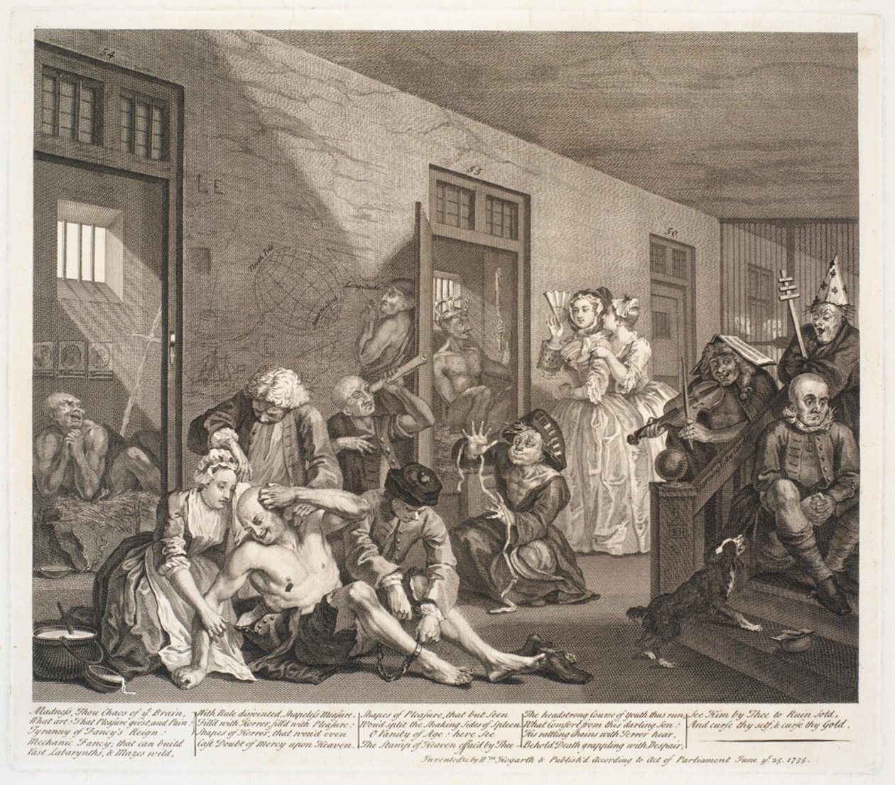 Der Lebensweg eines Wüstlings, Platte 8 von William Hogarth