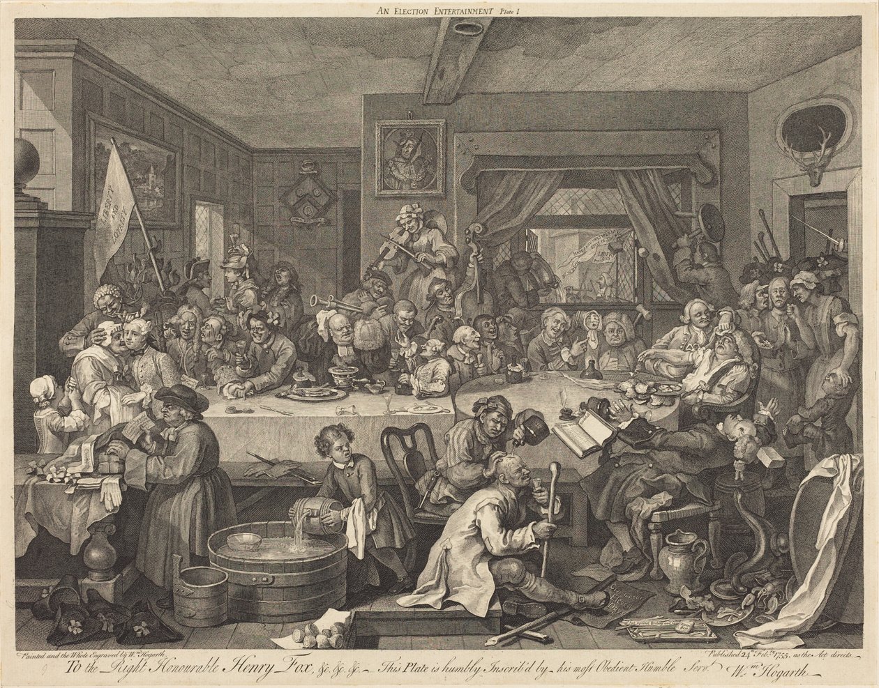 Ein Wahlbankett von William Hogarth