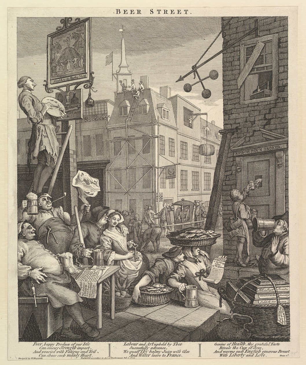 Bierstraße von William Hogarth