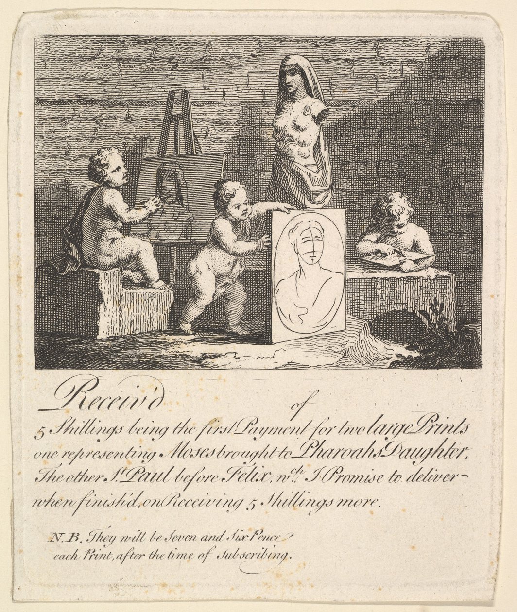 Jungen spähen auf die Natur, 1731-51 von William Hogarth