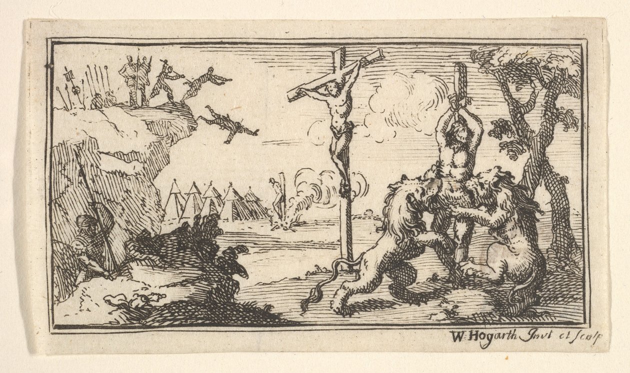 Kreuzigung, etc. John Beaver, Römische Militärstrafen von William Hogarth