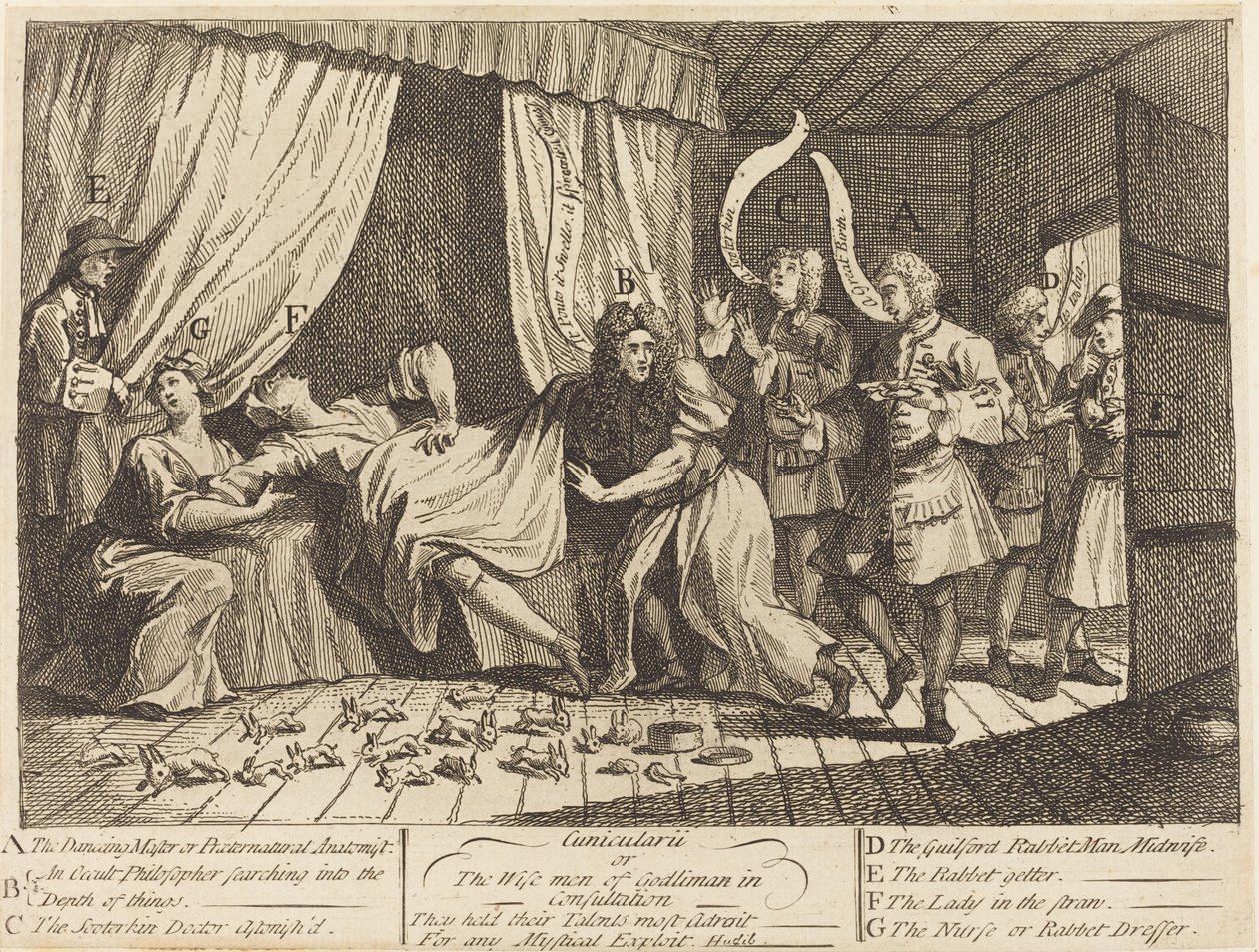 Cunicularii oder Die Weisen von Godliman in Beratung von William Hogarth