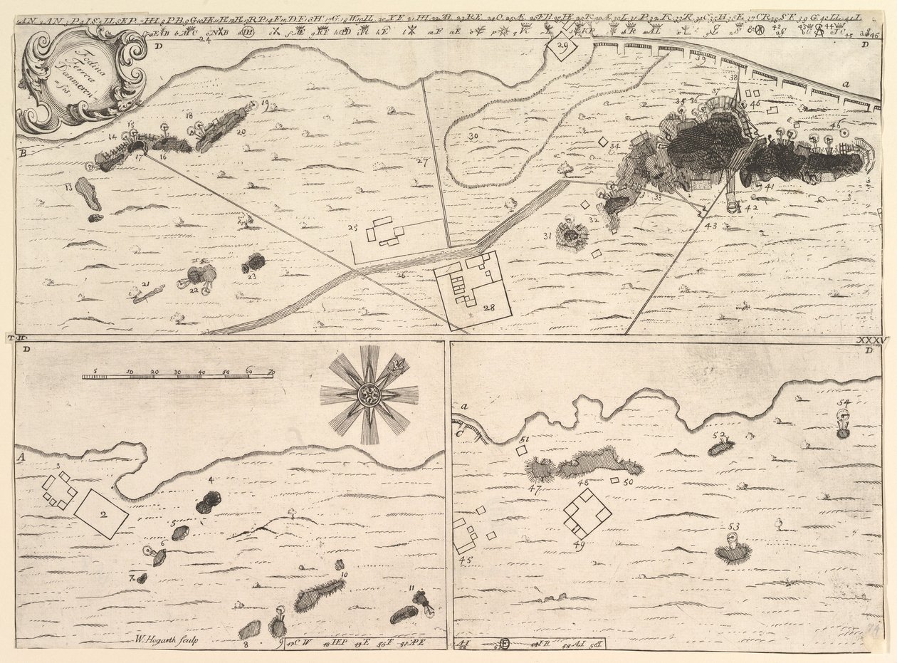 Fodina ferrea Danmorensis - Eine dänische Eisenmine, Aubry de La Mottrayes Reisen durch..., 1723-24 von William Hogarth