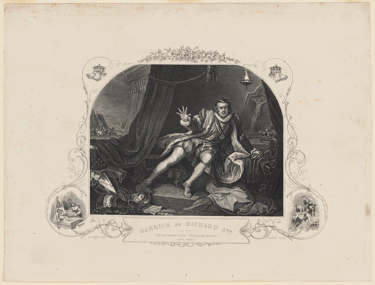 Garrick als Richard III von William Hogarth
