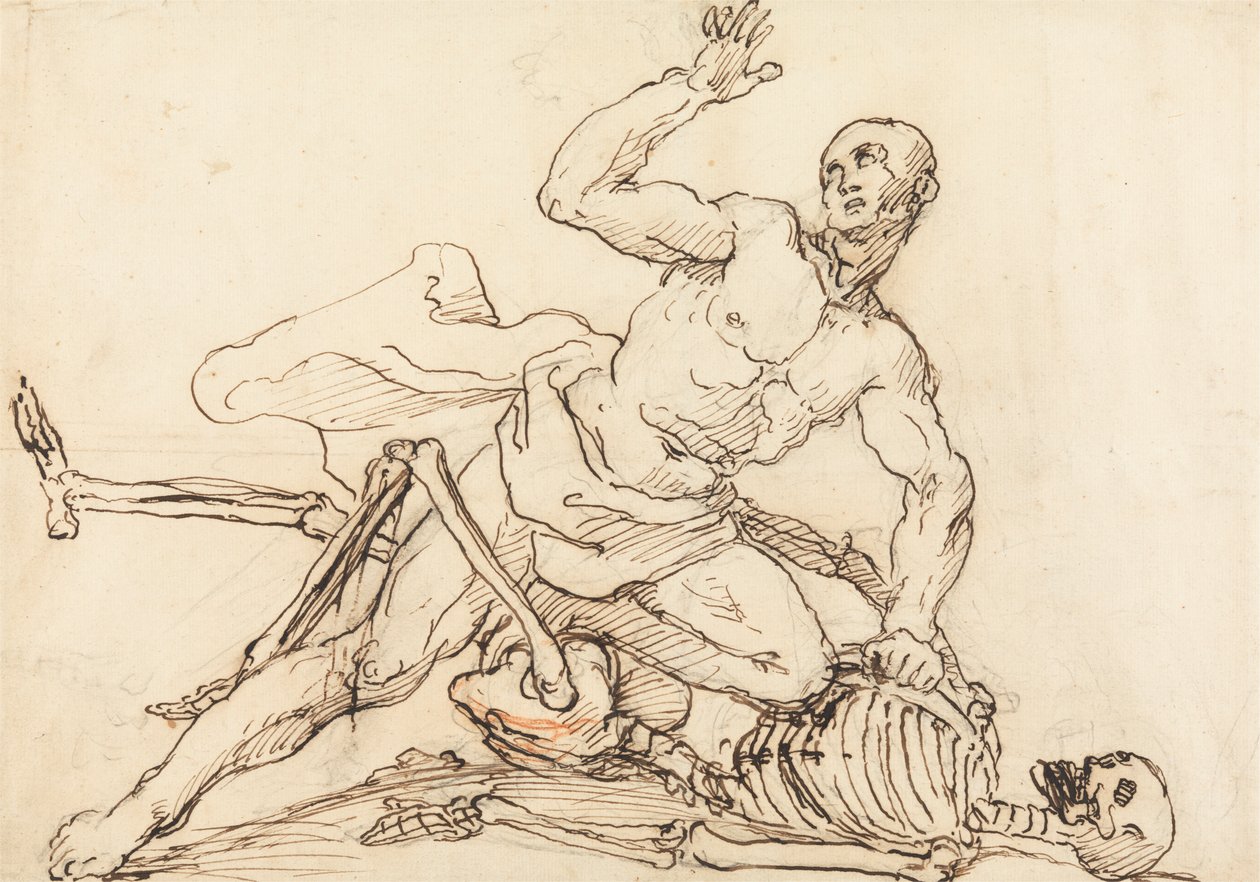 George Taylors Epitaph: George Taylor bricht die Rippen des Todes von William Hogarth