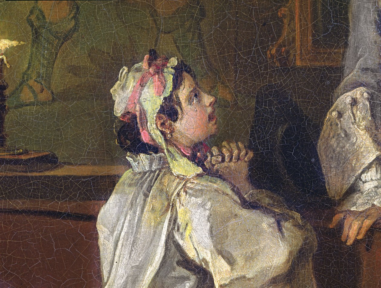 Marriage a la Mode: V, Das Bagnio, ca. 1743 (Detail) von William Hogarth