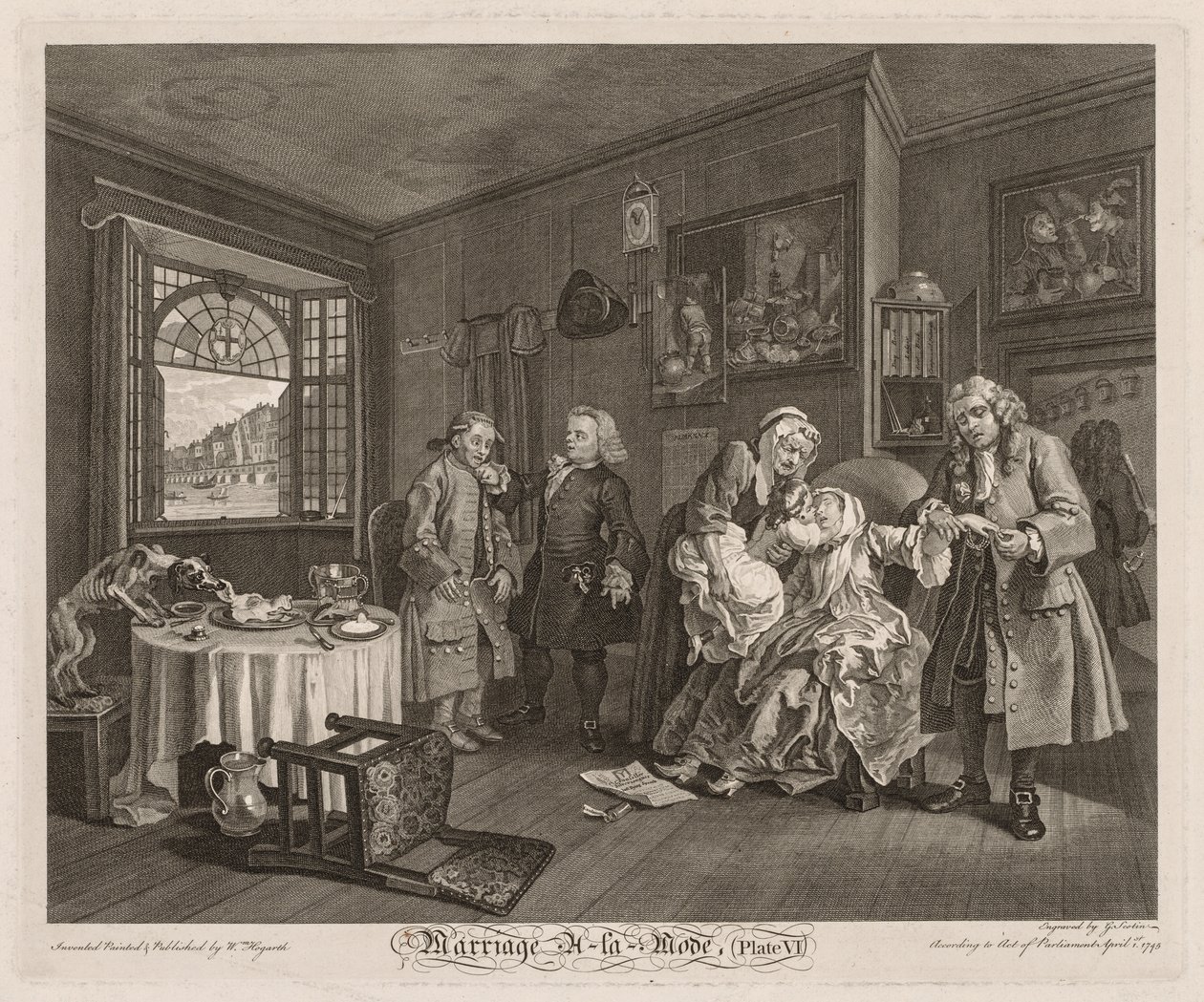 Heirat à la Mode: Der Tod der Gräfin von William Hogarth