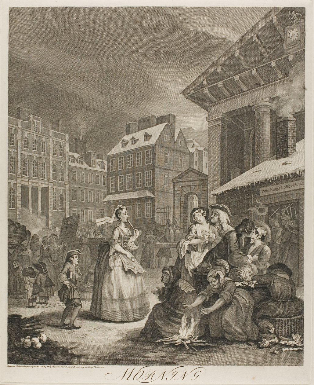 Morgen, Platte eins aus Die vier Tageszeiten von William Hogarth