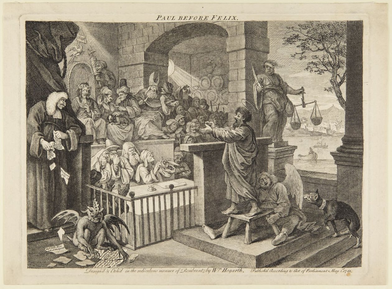 Paulus vor Felix von William Hogarth