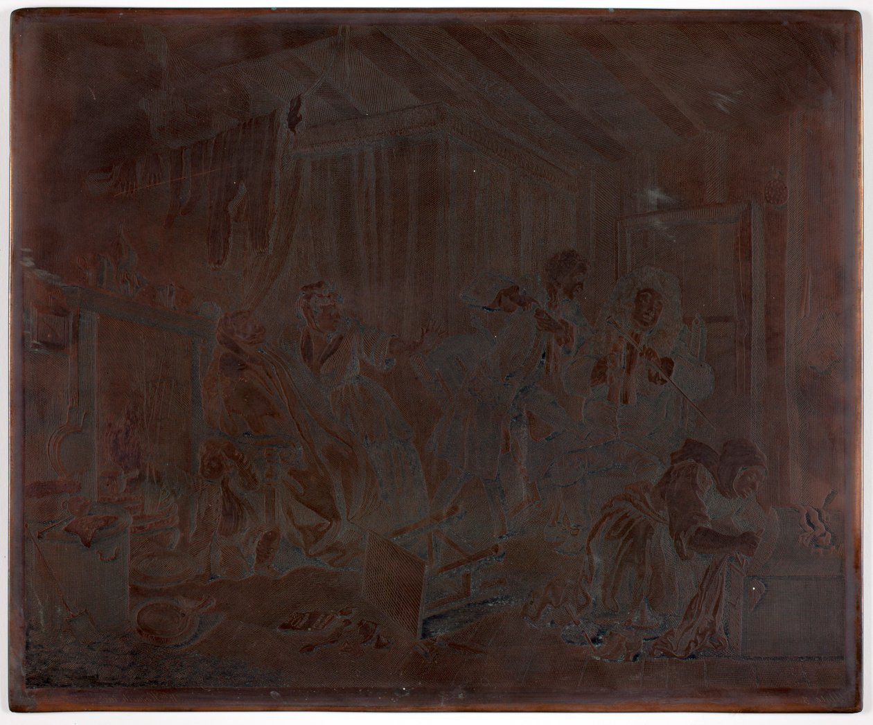 Tafel fünf aus „Der Werdegang einer Dirne“ von William Hogarth