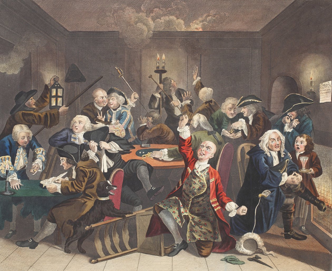 Szene in einem Spielhaus, Tafel VI aus 