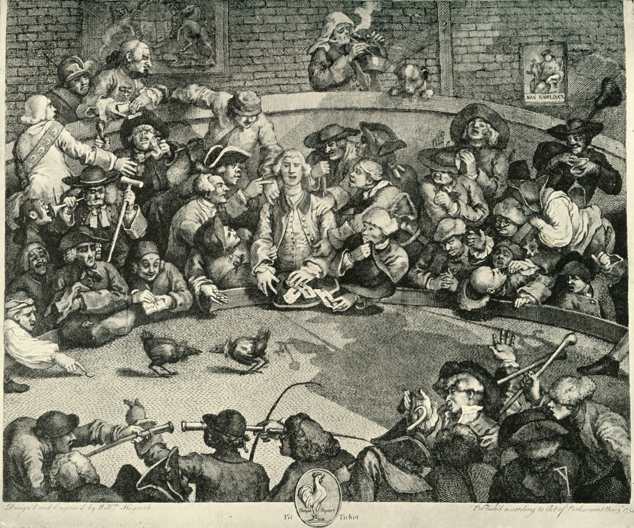 Sport im achtzehnten Jahrhundert, um 1720-1764, 1925 von William Hogarth