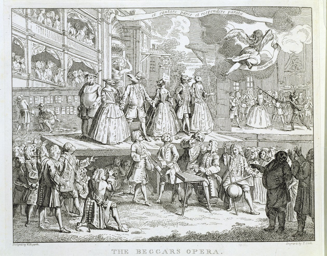 Die Bettleroper, graviert von Thomas Cook (1744-1818) von William Hogarth