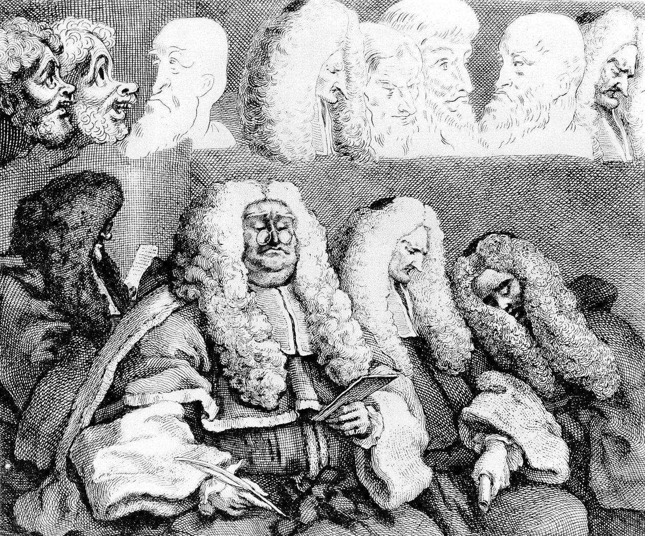 Die Bank, 1758 von William Hogarth