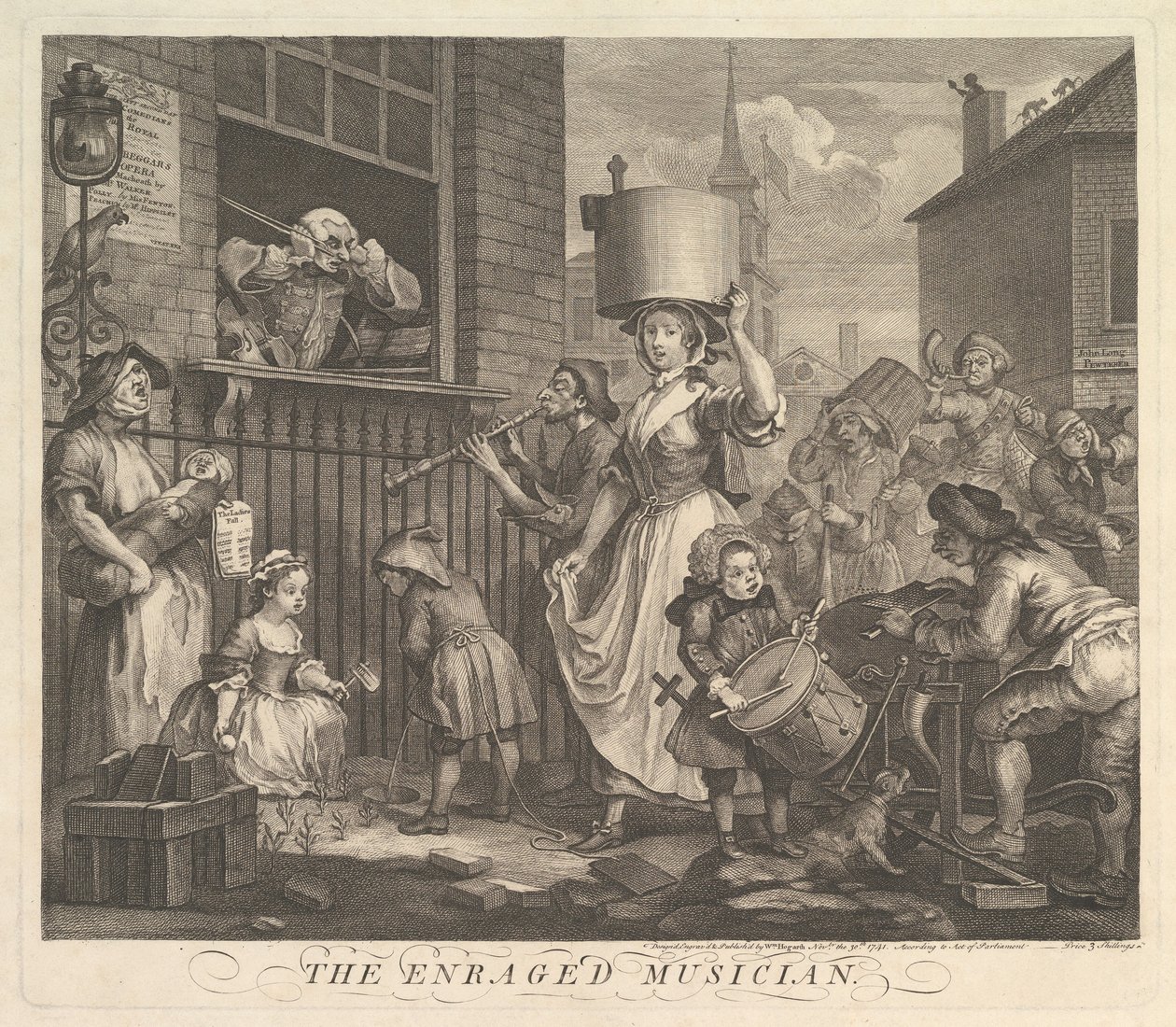 Der wütende Musiker von William Hogarth