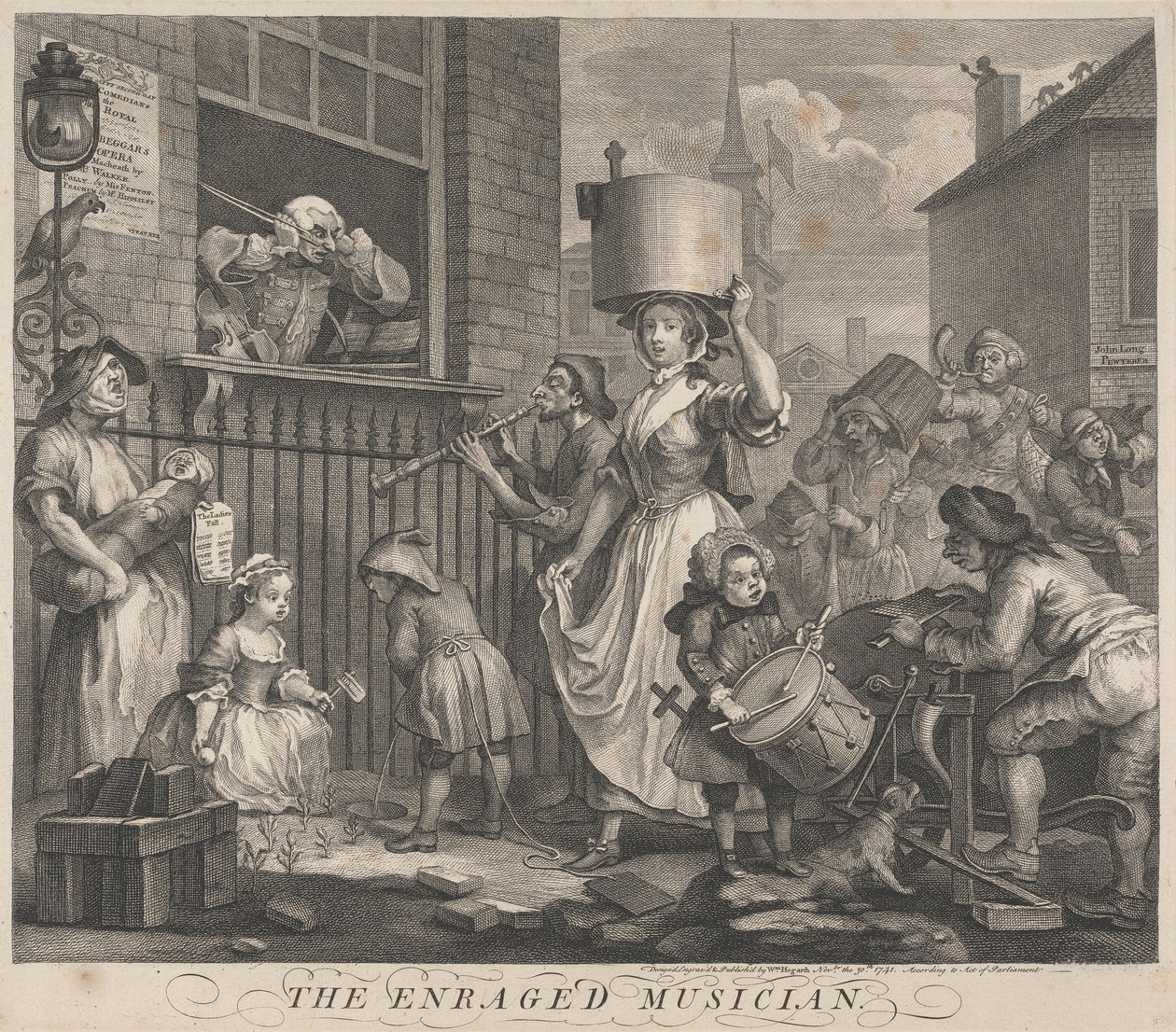 Der wütende Musiker von William Hogarth