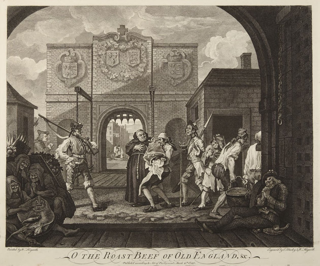 Das Tor von Calais oder Der Roastbeef von Alt-England von William Hogarth