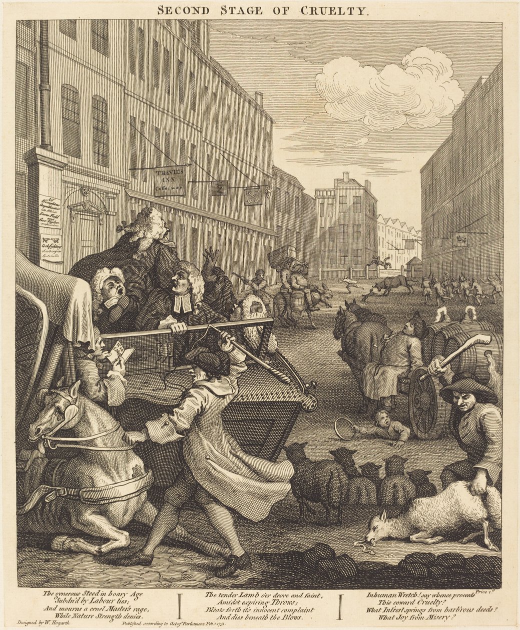 Die zweite Stufe der Grausamkeit von William Hogarth