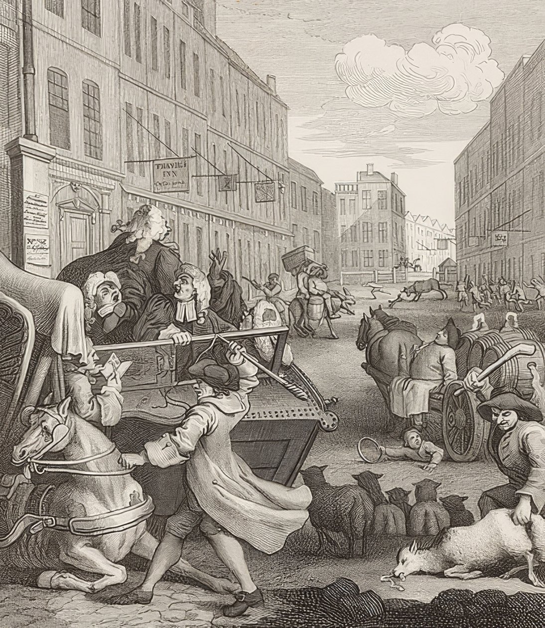 Die zweite Stufe der Grausamkeit (aus: Die vier Stufen der Grausamkeit) von William Hogarth