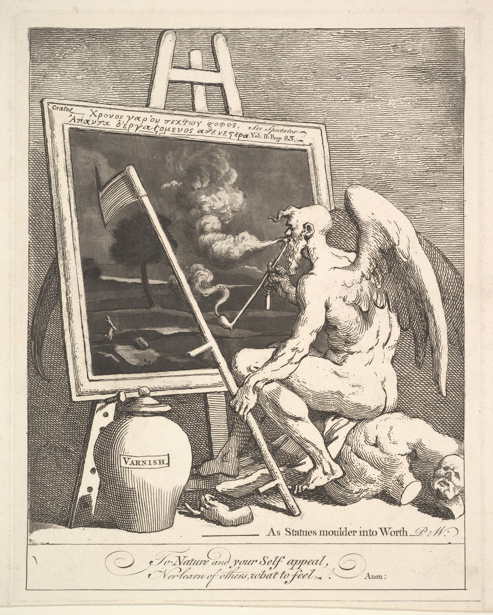 Zeit, die ein Bild raucht, ca. 1761 von William Hogarth