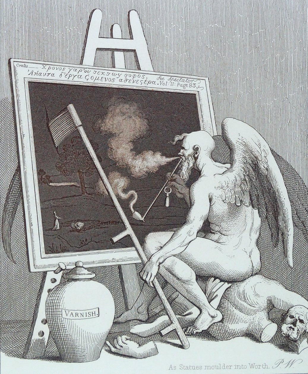 An die Natur und sich selbst appellieren von William Hogarth