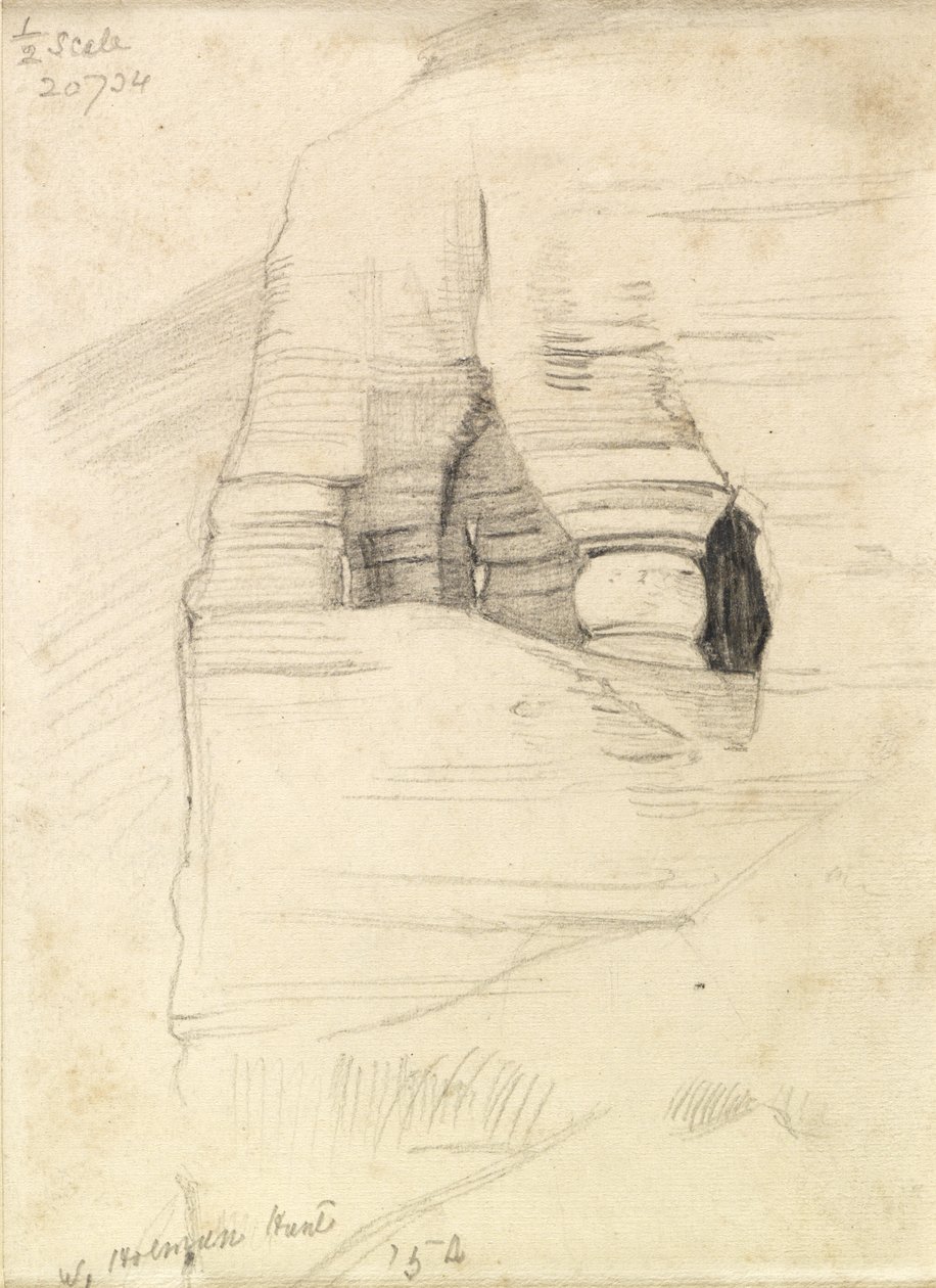 Felsen bei Wady Zuara, das Tote Meer, 1854 von William Holman Hunt