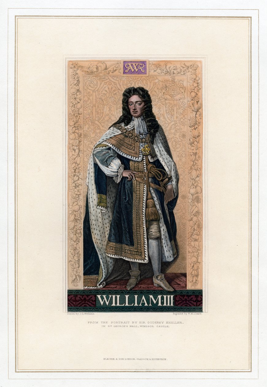 Wilhelm III., König von England, Schottland und Irland von William Home Lizars