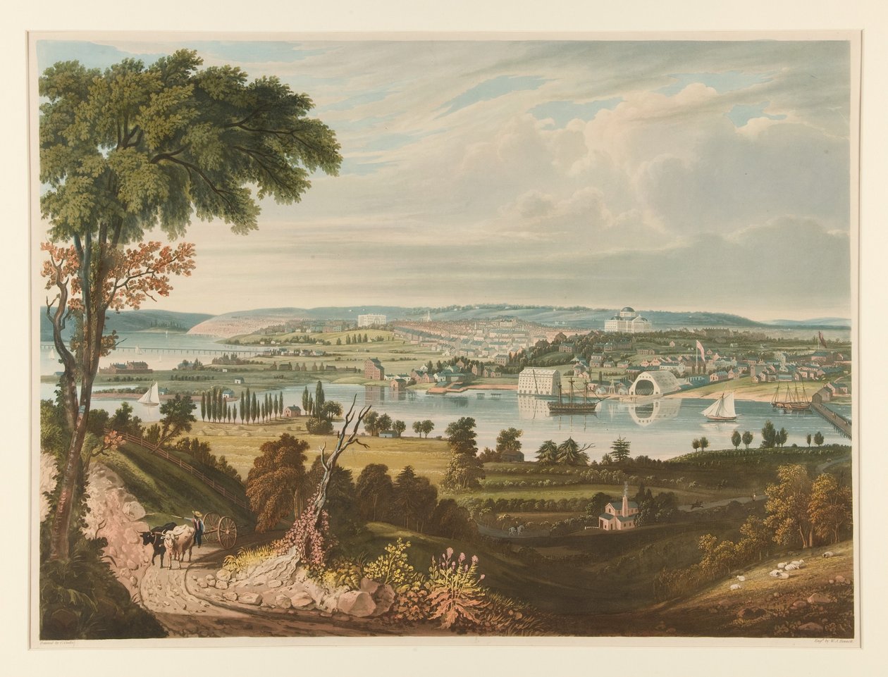 Stadt Washington von jenseits der Marinewerft von William James Bennett