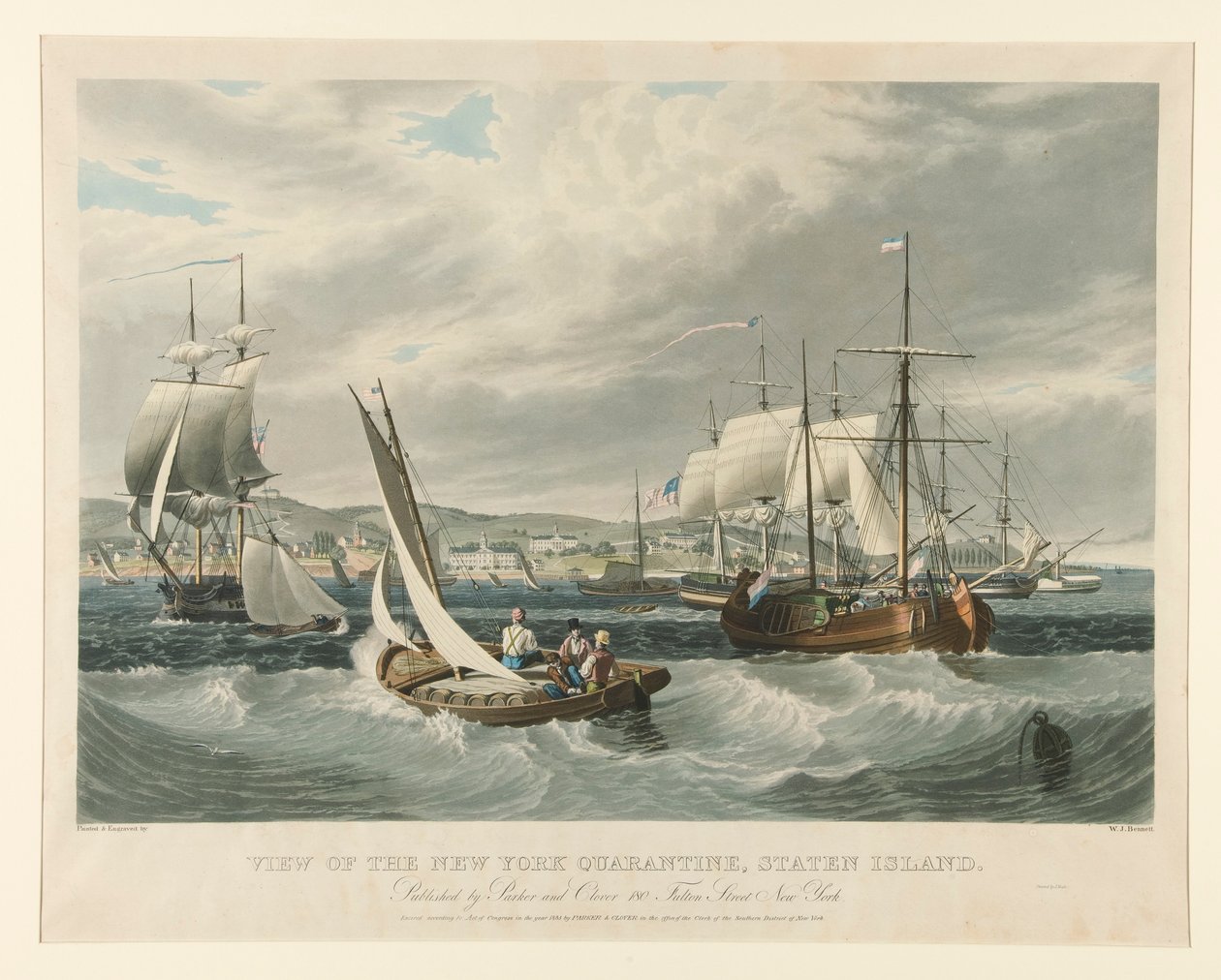 Ansicht der Quarantäne von New York, Staten Island von William James Bennett