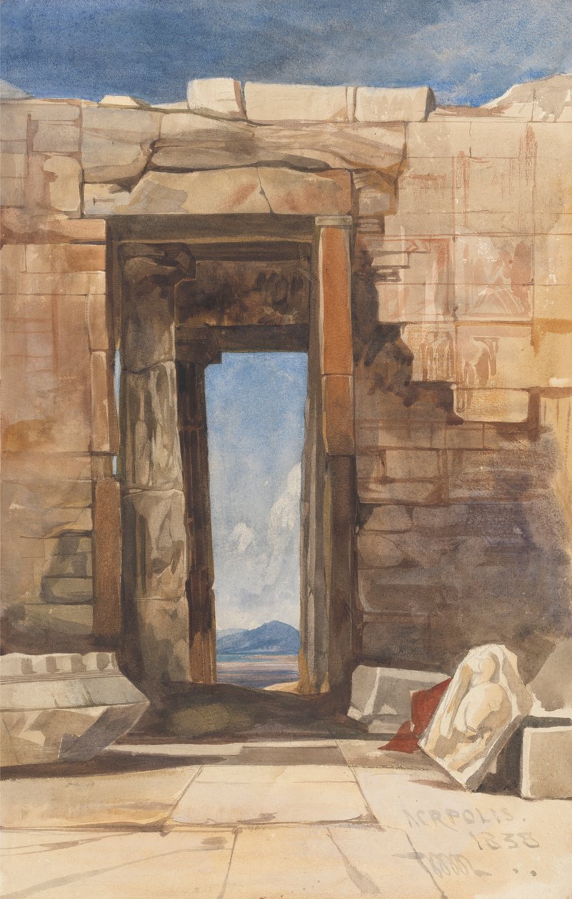 Ein Türrahmen in der Akropolis, Athen von William James Muller