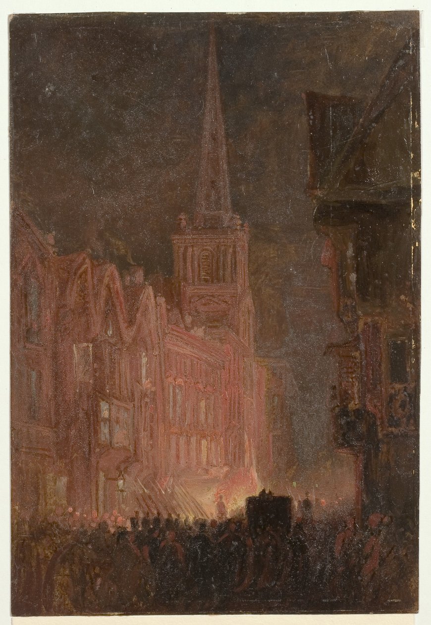 Bristol-Unruhen: Truppen marschieren die Corn Street hinauf von William James Muller