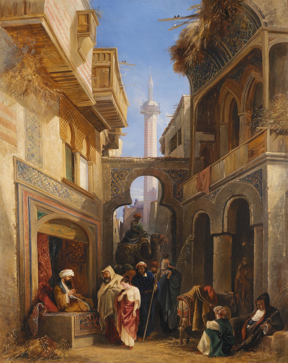 Straßenszene in Kairo, 1839 von William James Muller