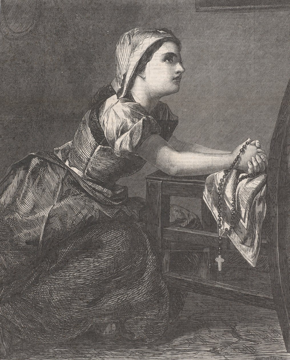 La Prière, aus Illustrated London News, 2. März 1867 von William Luson Thomas