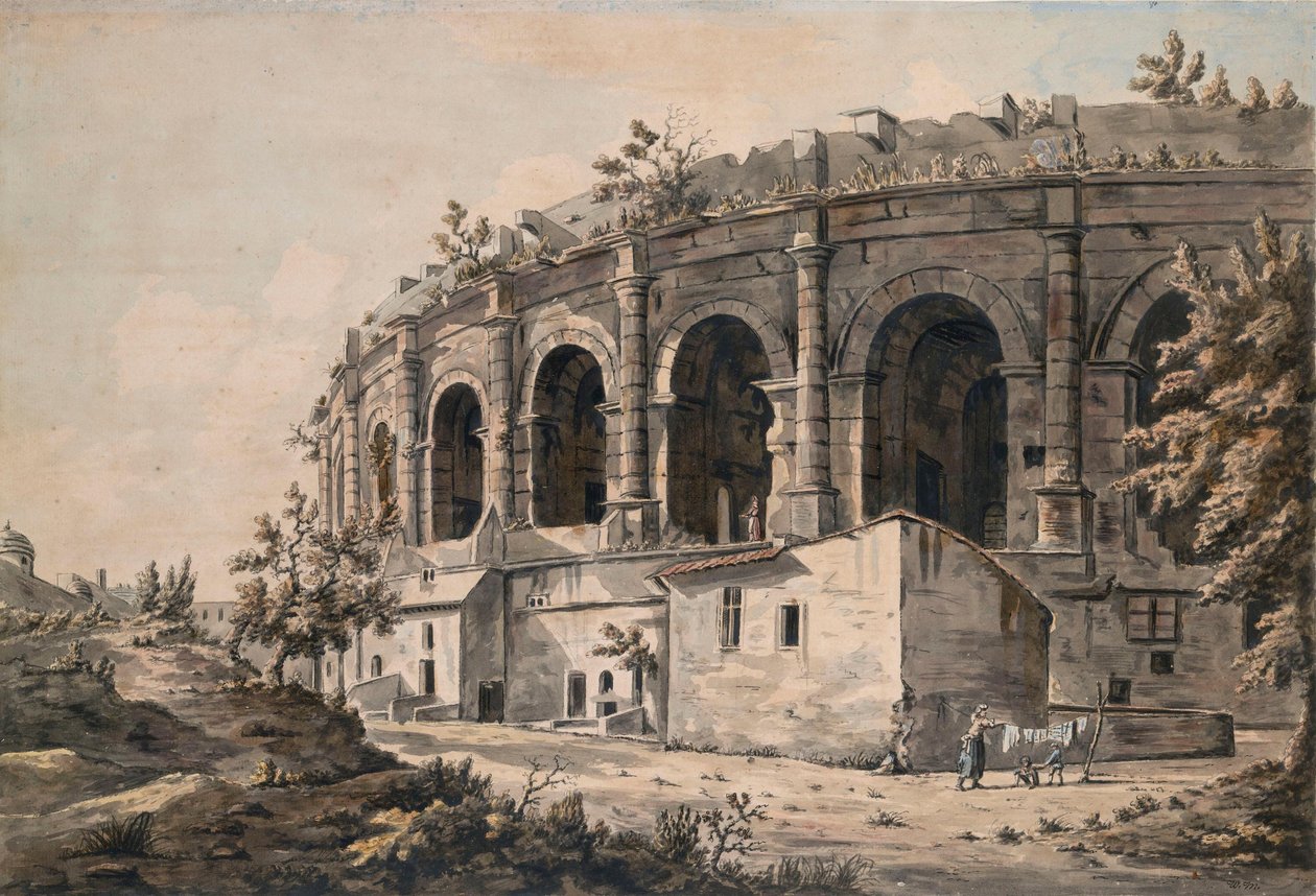 Das Amphitheater von Nimes, Südfrankreich von William Marlow