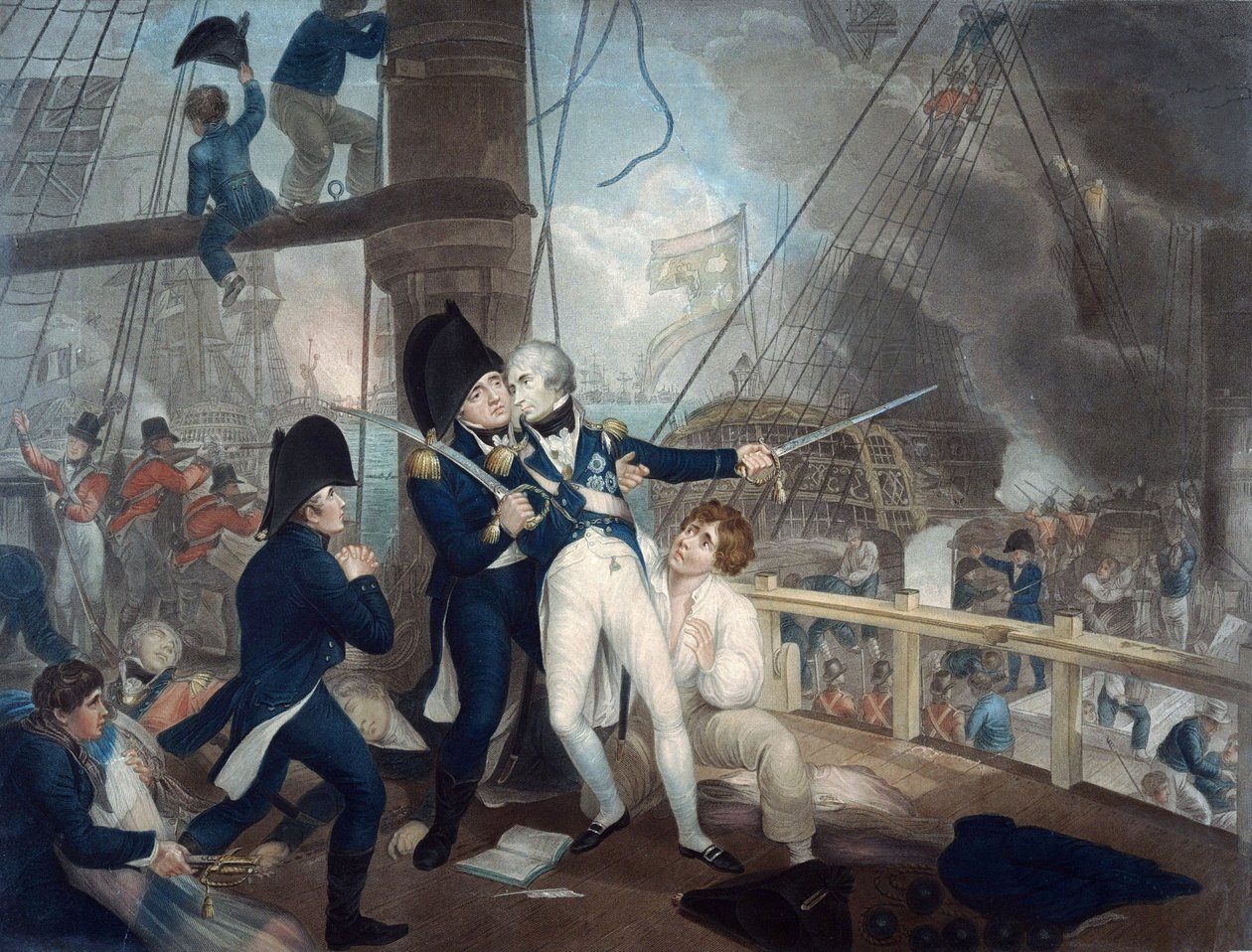 Der Tod von Admiral Horatio Nelson (1758-1805) in der Schlacht von Trafalgar von William Marshall Craig