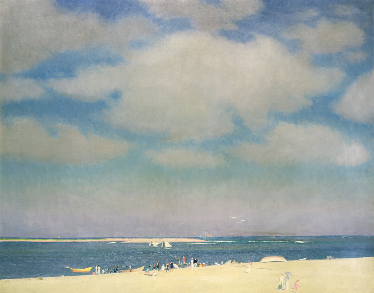Meereslandschaft mit Sandstrand (Der Strand von Chatham) von William McGregor Paxton