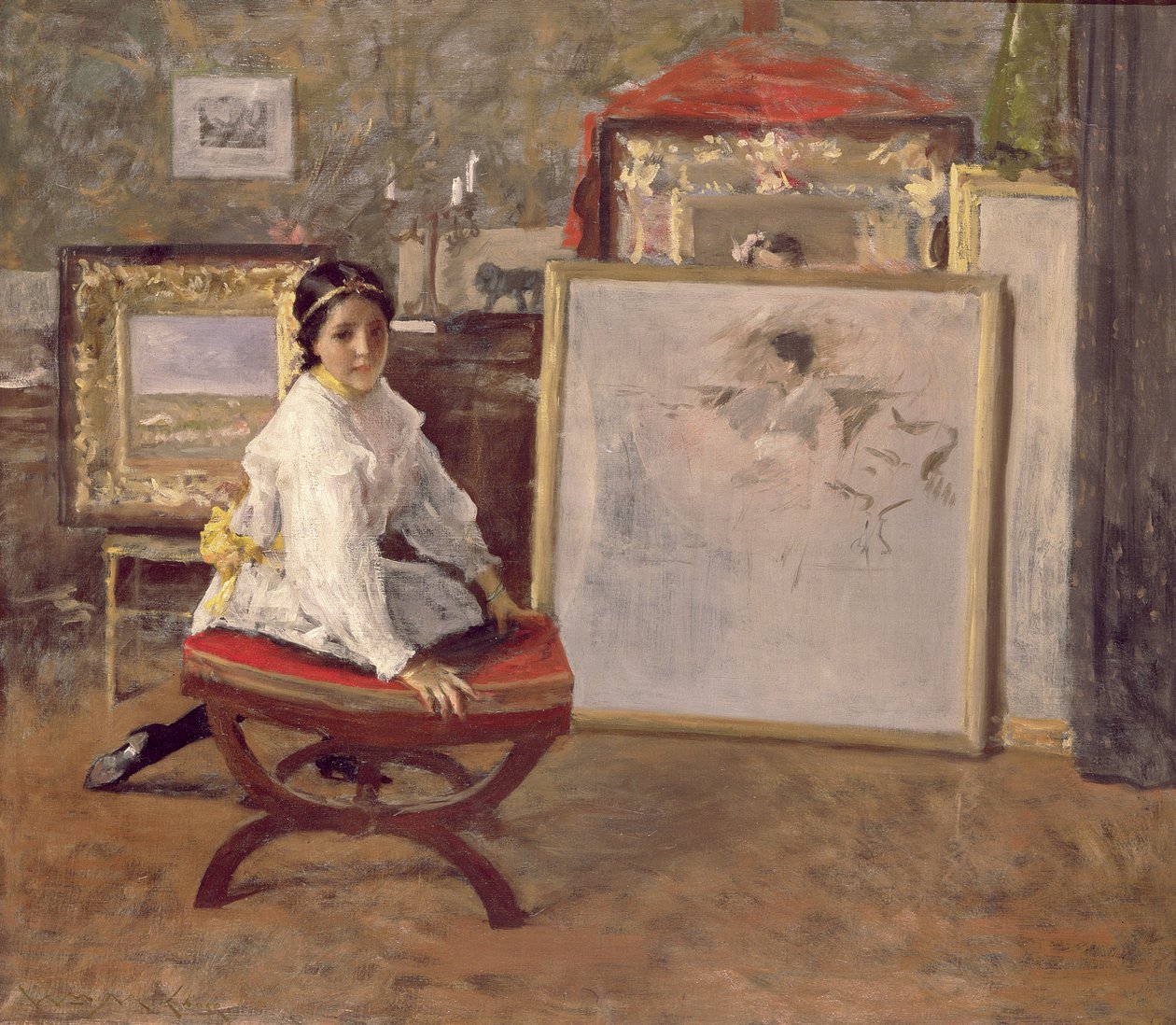 Hast du mit mir gesprochen? von William Merritt Chase