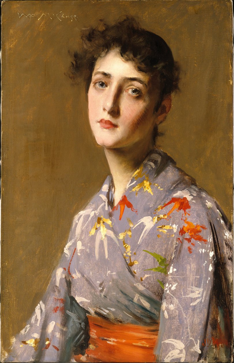 Mädchen in japanischer Tracht von William Merritt Chase