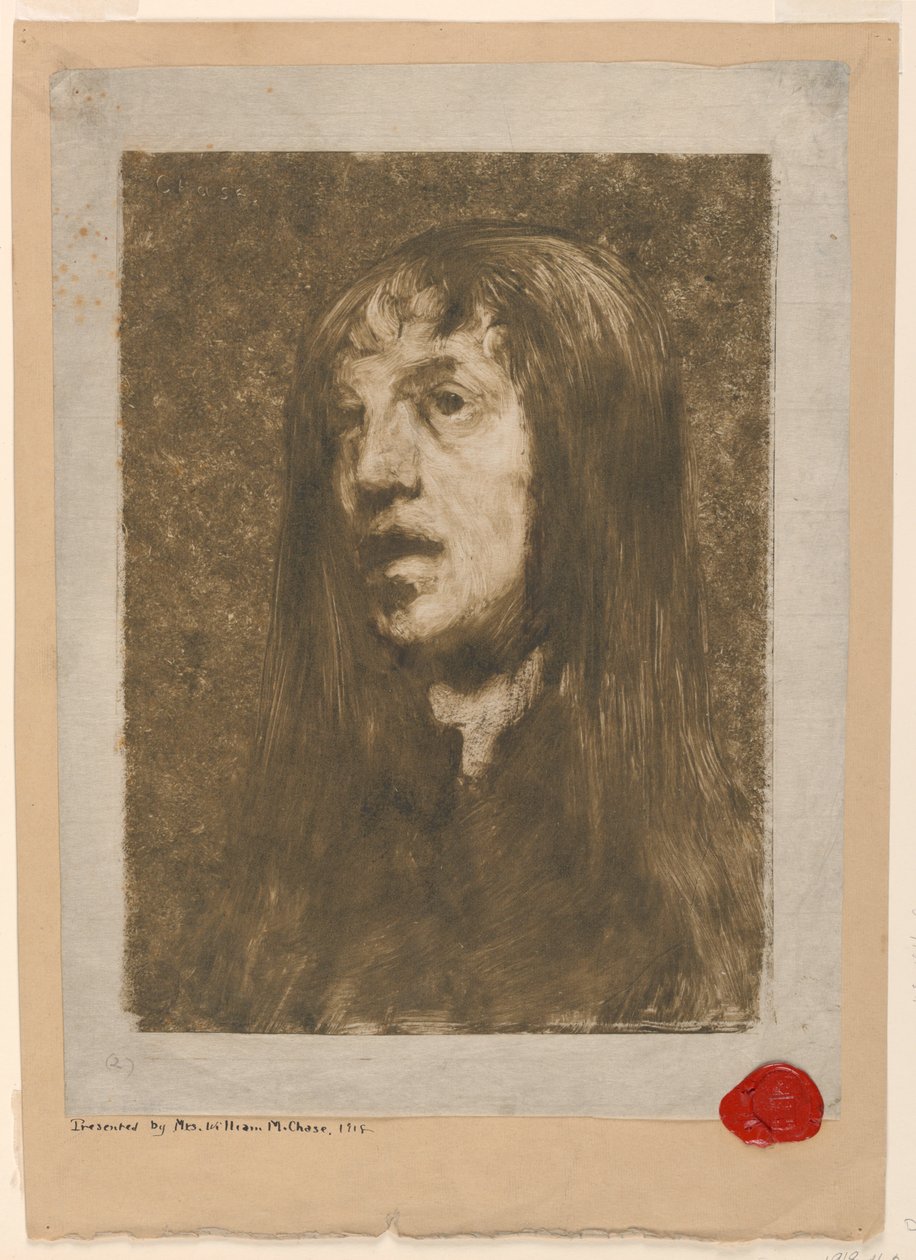 Porträt einer Frau, nach links schauend von William Merritt Chase