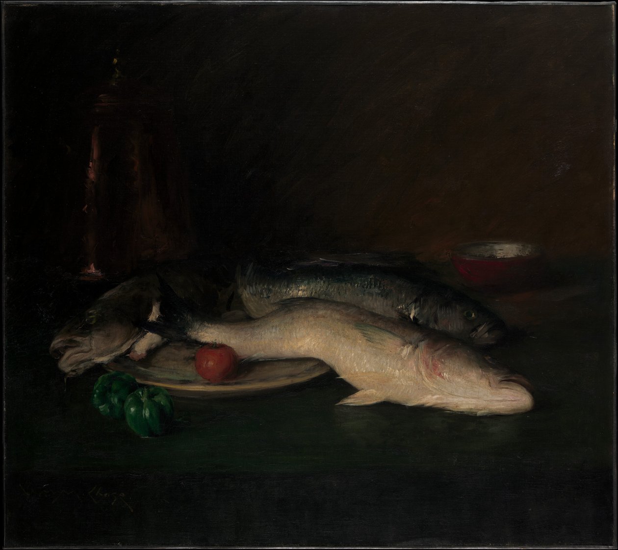 Stillleben: Fische von William Merritt Chase
