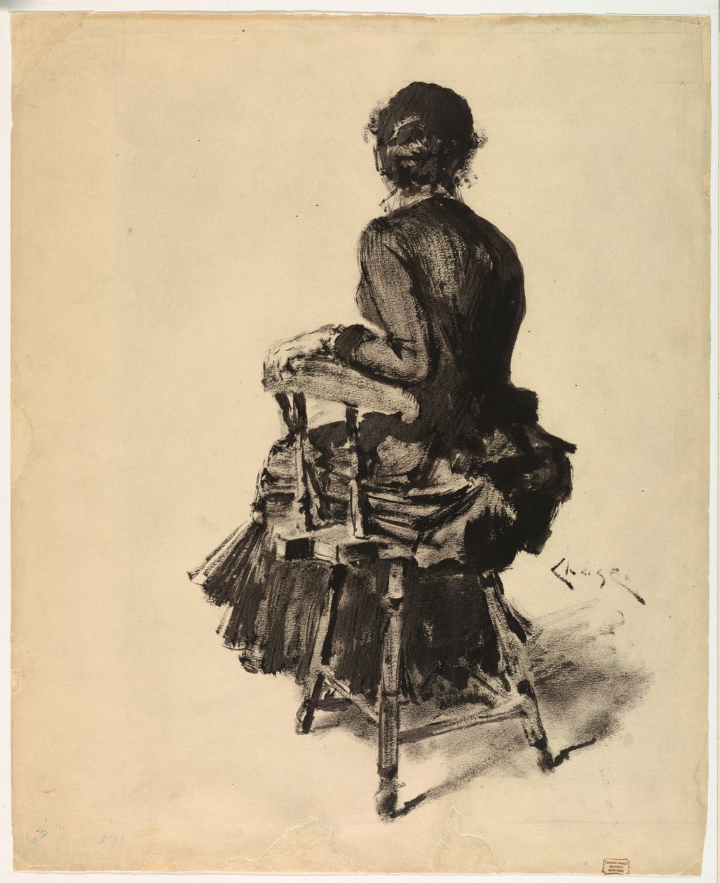 Sitzende Frau von William Merritt Chase